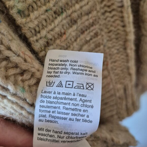 Madewell Wool, Alpaca, Silk Blend Cable Knit Open Cardigan Oversized XXS - Picture 10 of 10